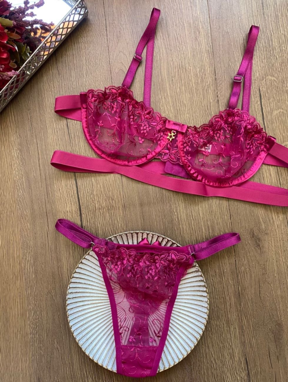 Conjunto Renda Cores - cor cores